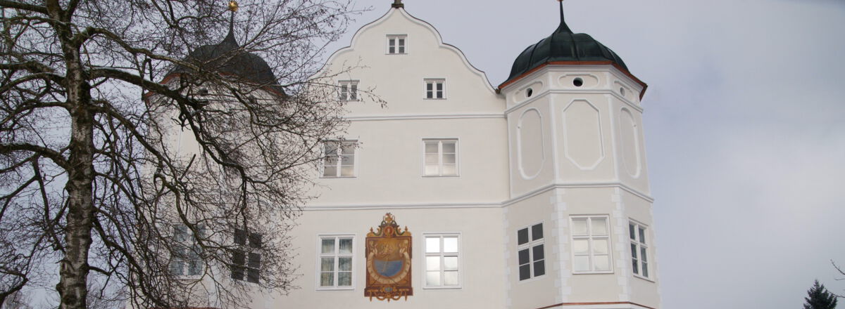 Fontansicht Schloss Rudolfshausen im Winter